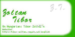 zoltan tibor business card